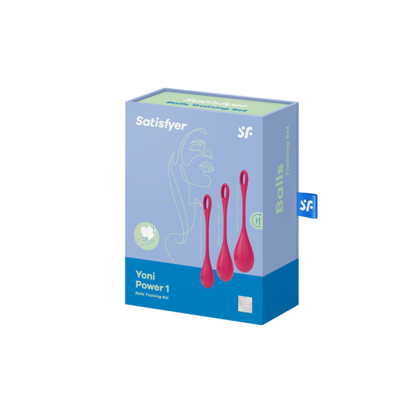 Set de 3 boules de geisha rouge Yoni Power 1 Satisfyer 